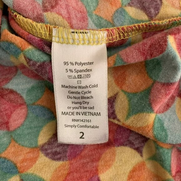 Lularoe toddler girls size 2T geometric shaped high low dress - Picture 6 of 7